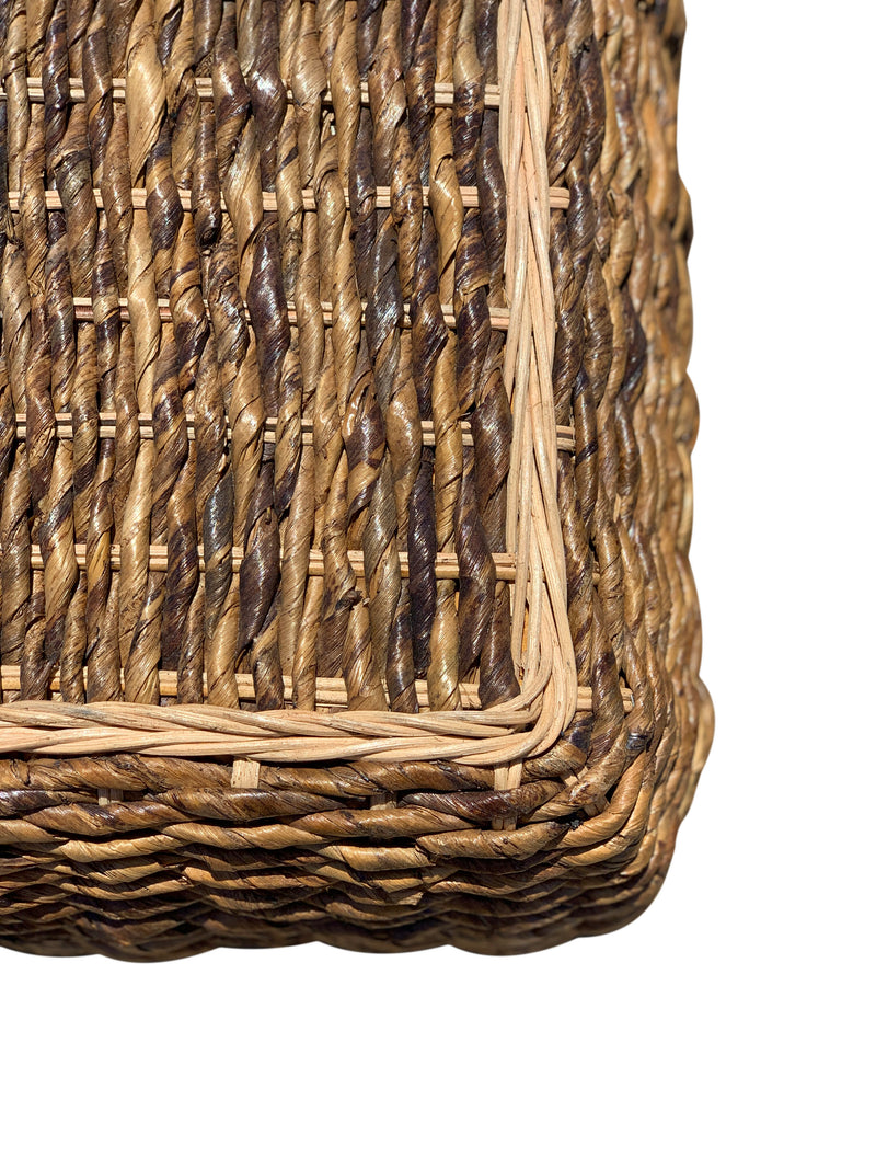 Cabana Coffee Table, Hand Woven, Mahogany Frame