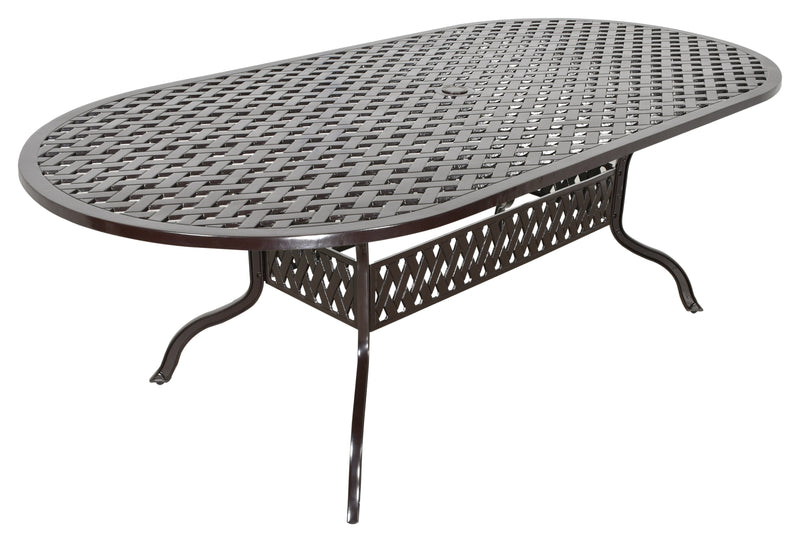Savannah Oval Dining Table 84 Inch, Outdoor, Cast Aluminum, Bridgeton Moore, Patio, Furniture