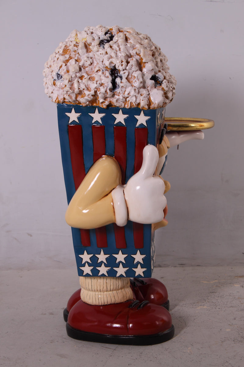 Popcorn Waiter 3ft Statue Novelty Movie Room Decor