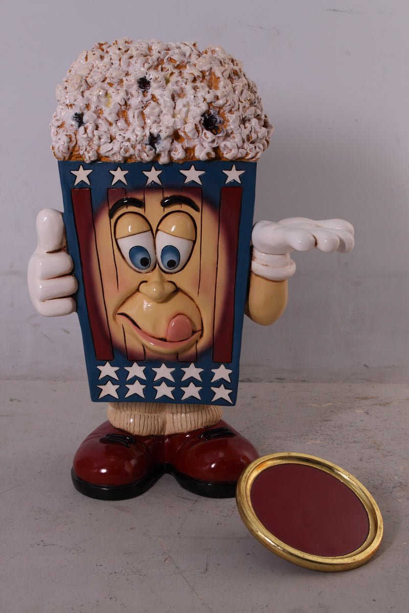 Popcorn Waiter 3ft Statue Novelty Movie Room Decor