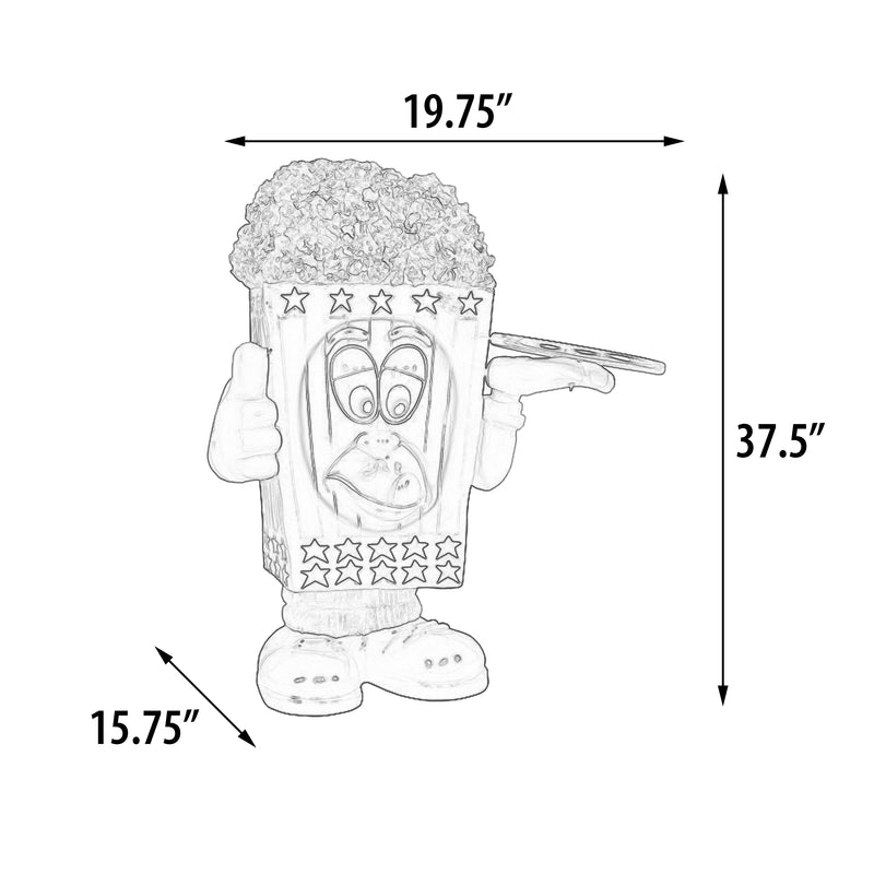 Popcorn Waiter 3ft Statue Novelty Movie Room Decor