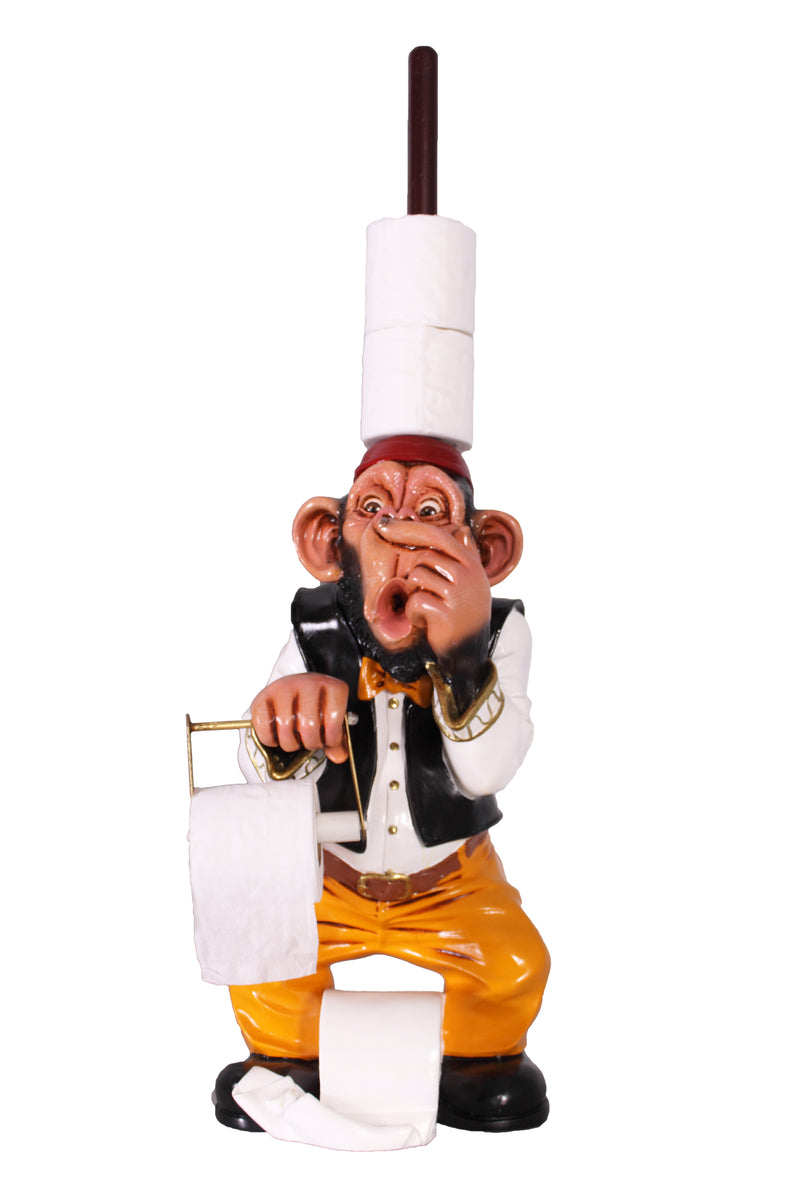 Monkey Toilet Paper Holder Novelty Bathroom Decor