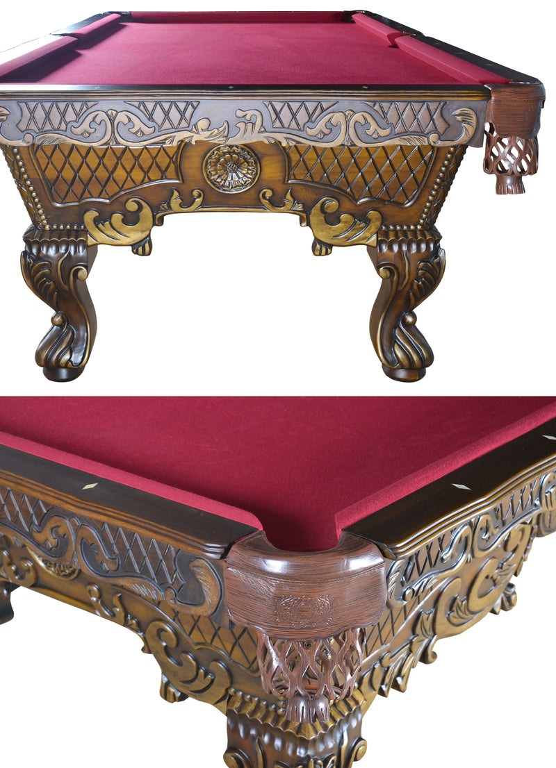 100" Victorian Luxury Pro Pool Table Traditional Billiard Game Table