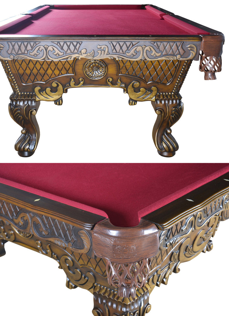 AFD Home 8 Feet Victorian Carved Pool Table Professional Size L (KIT)