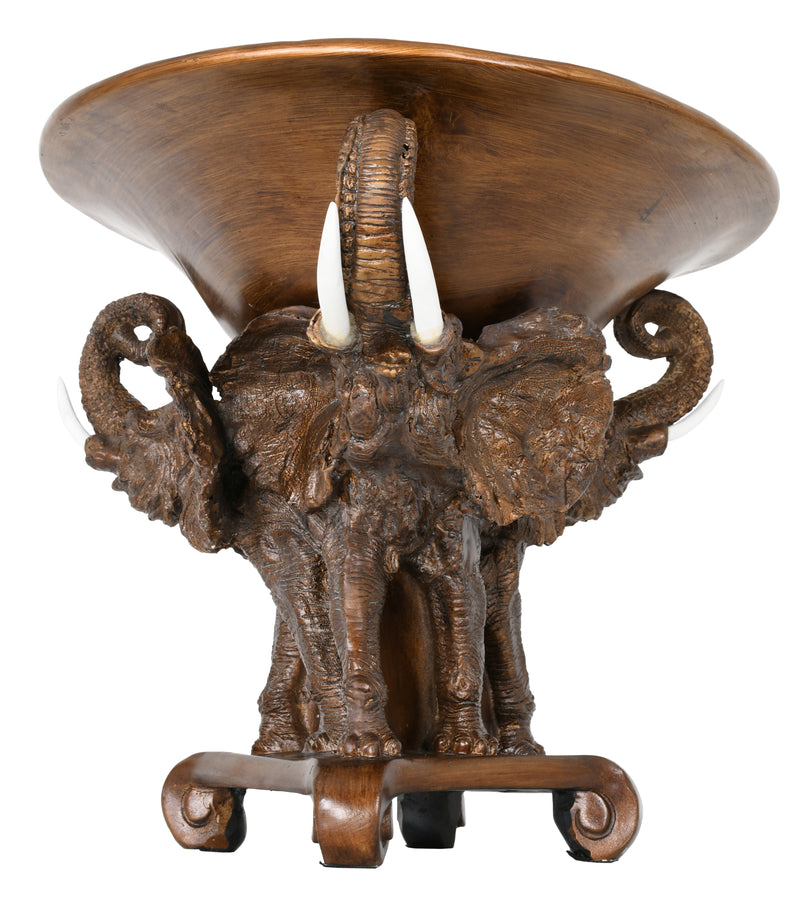 Elephant Grand Center Piece Bowl, 16.53 Inches, Serengeti Collection, Vase, Server