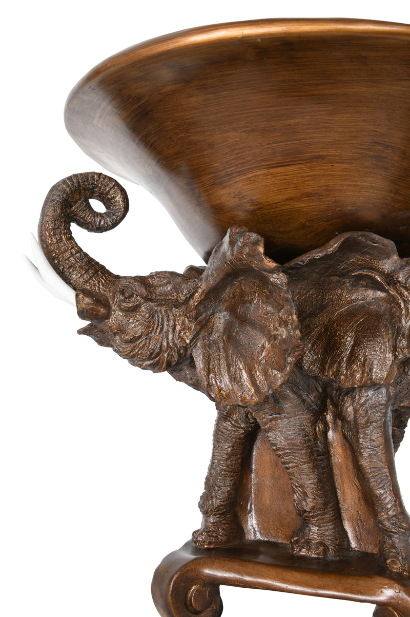 Elephant Grand Center Piece Bowl, 16.53 Inches, Serengeti Collection, Vase, Server
