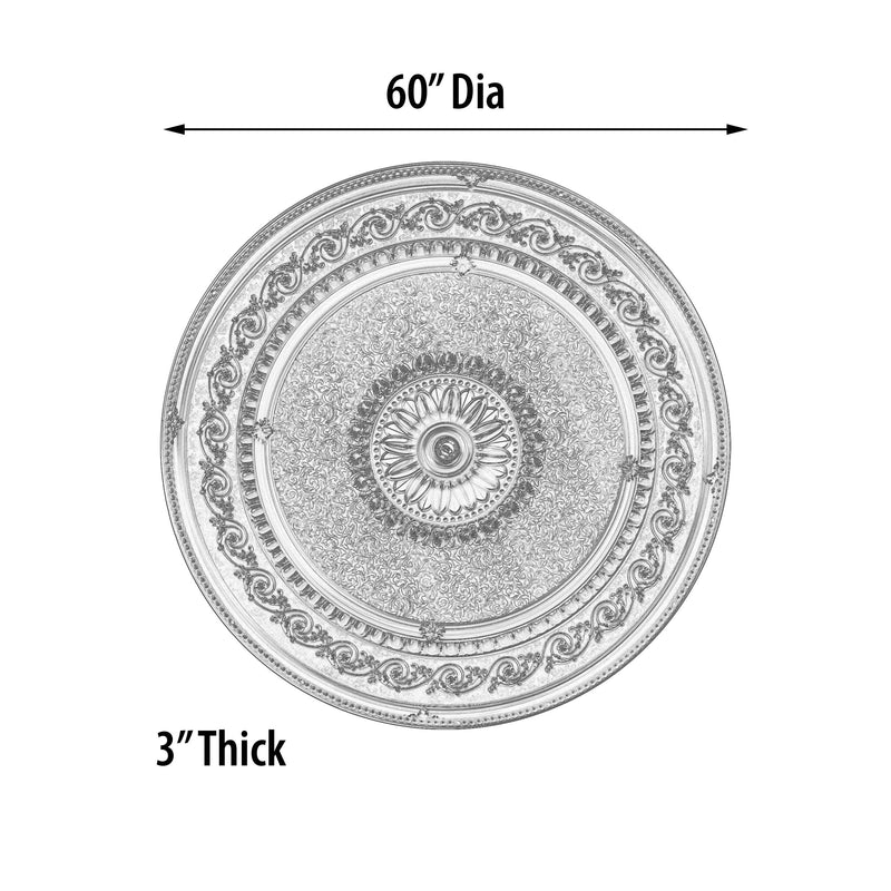 59" Golden Dream Round Ceiling Chandelier Ceiling Medallion DIY Lighting Wall