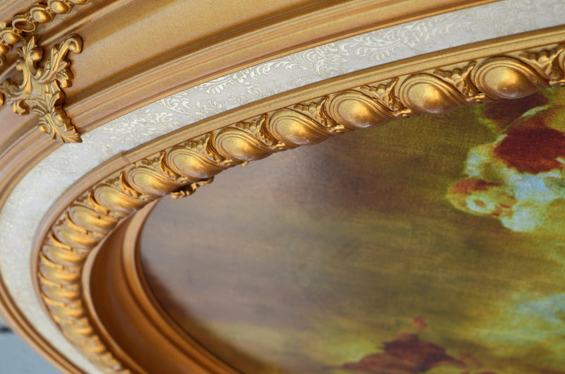 79" Sistine Gold Oval Chandelier Ceiling Medallion DIY Lighting Wall Decor