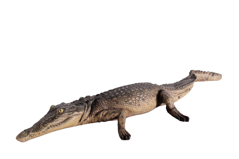 Crocodile Walking 4ft Statue Realistic Animal Sculpture