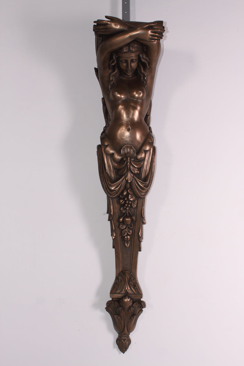 Lady Pillaster Large Bronzed Wall Decoration