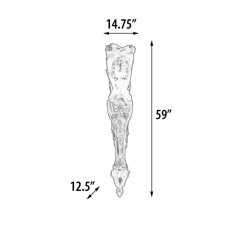 Lady Pillaster Large Bronzed Wall Decoration