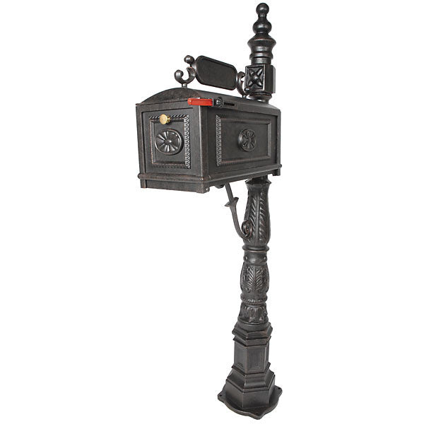 Mailbox, Estate Outdoor 62 Inches Tall on Stand Outdoor Aluminum, Bridgeton Moore Patio Furniture