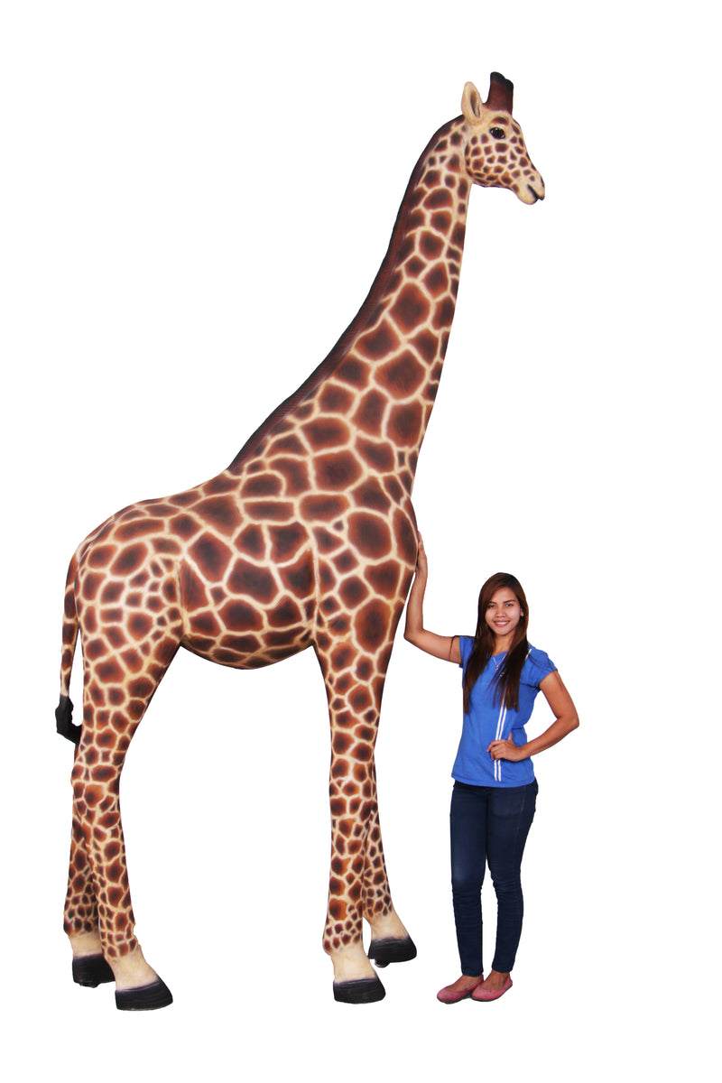 LifeSize Giraffe 12ft Statue Realistic Safari Sculpture
