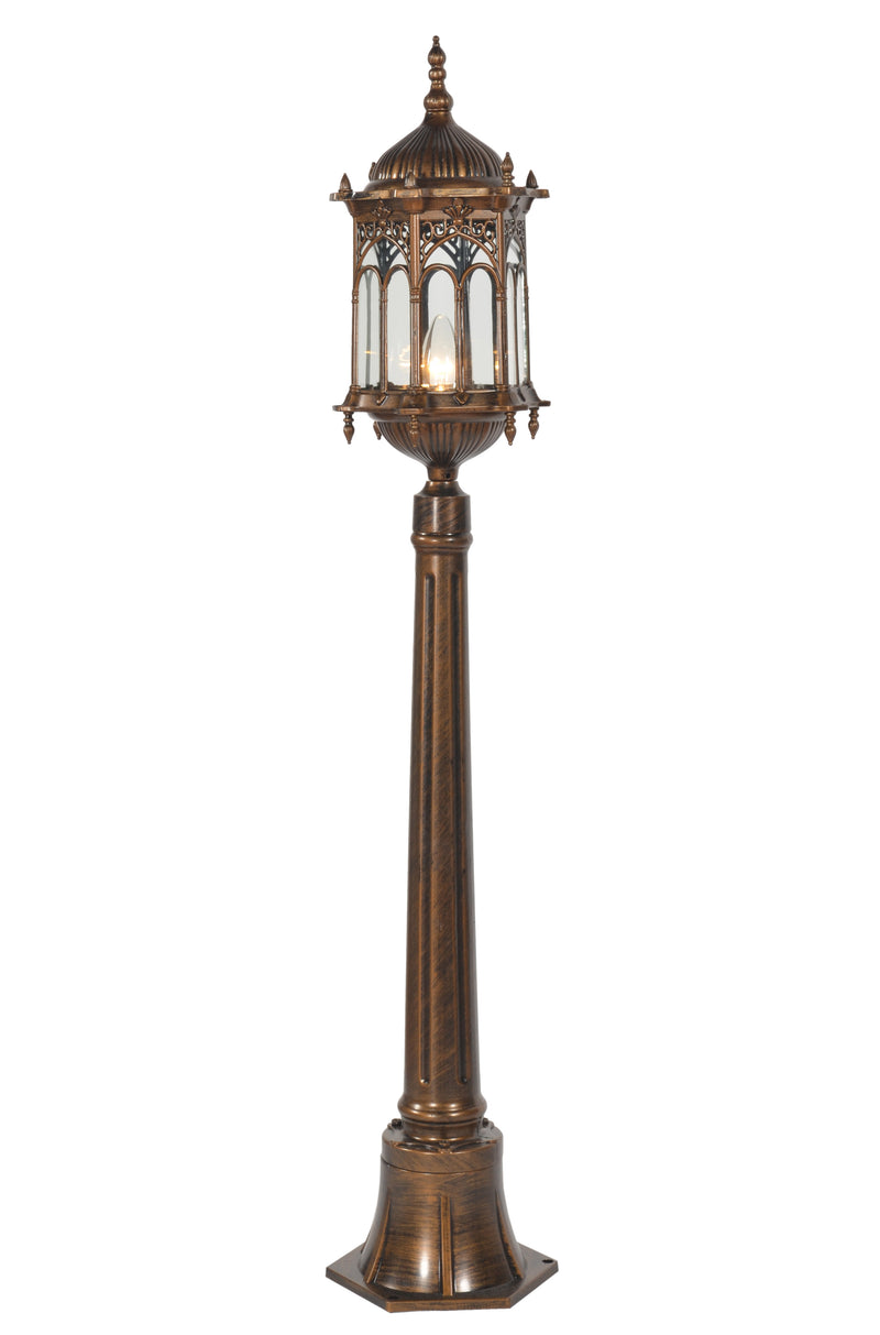 Outdoor Post Light 48" Weather Resistant Cast Aluminum Antique Street Lamp