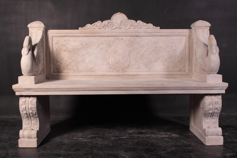 Vicenza Swan Bench Neoclassical Garden Seating
