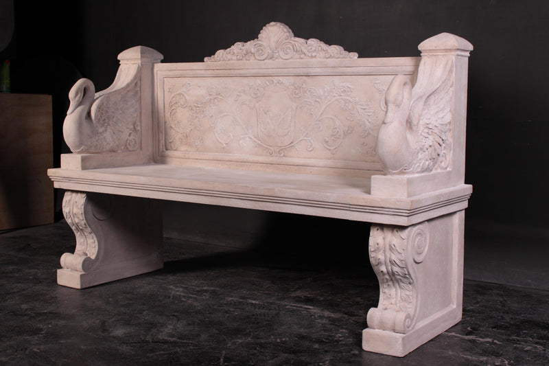 Vicenza Swan Bench Neoclassical Garden Seating