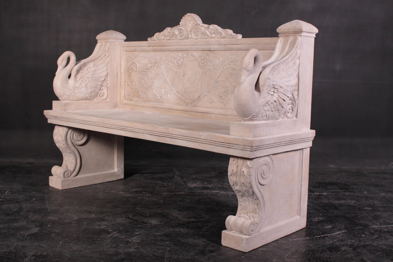 Vicenza Swan Bench Neoclassical Garden Seating