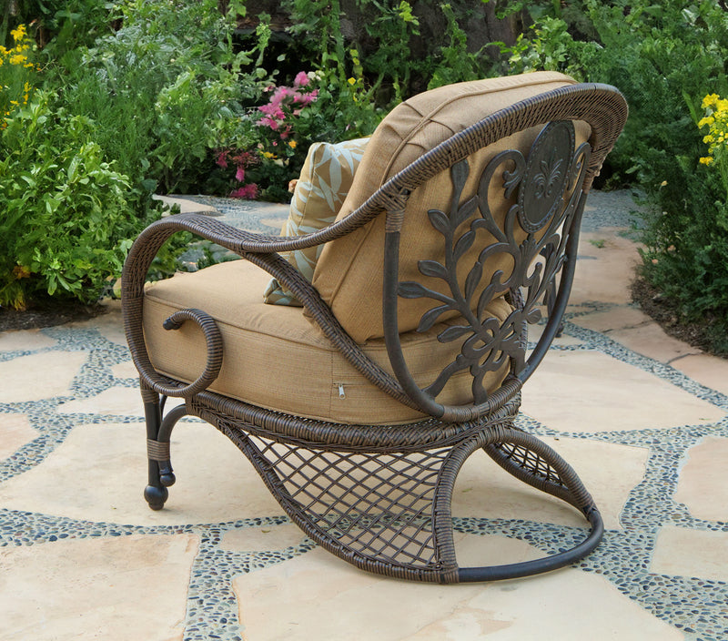 Grand Bonaire Weave Club  Chair, Bridgeton Moore Outdoor Aluminum, Woven Patio