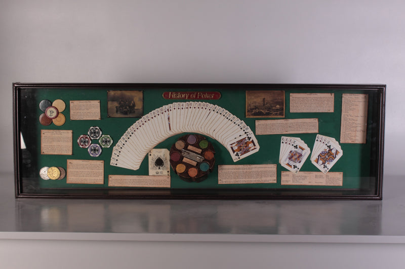 History of Poker Showcase Office Bar Decor