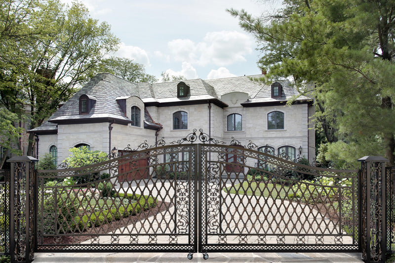 Bridgeton Moore Complete Wide Driveway Entry Gate System 242  Inches Wide,  Aluminum Turn Key,