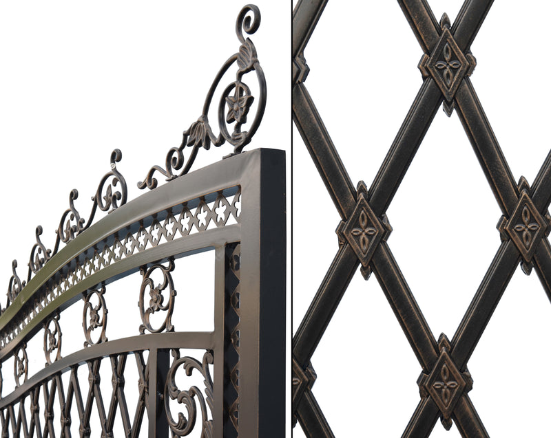 Bridgeton Moore Complete Wide Driveway Entry Gate System 242  Inches Wide,  Aluminum Turn Key,