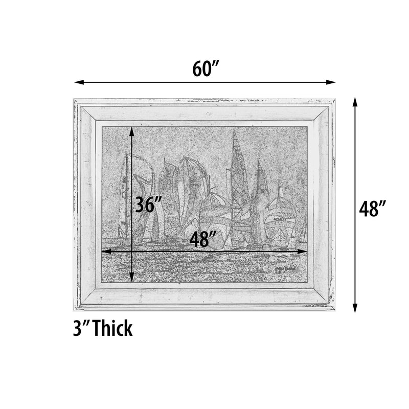 Pointelistic Regata BOAT 13 Framed