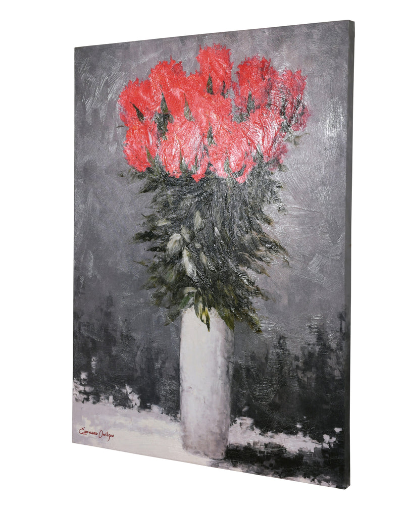 Red Flower Vase Gallery Wrap 12