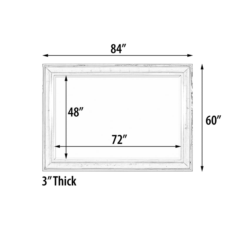 The Sterling Mirror 48X72 Silver with Champagne Wash