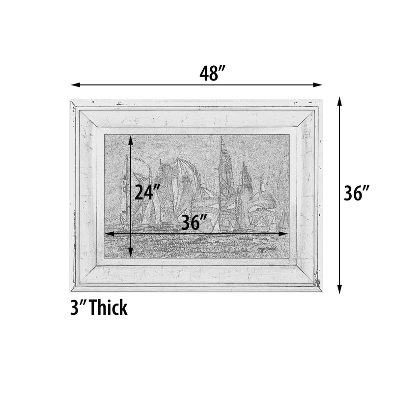 Pointelistic Regata Framed