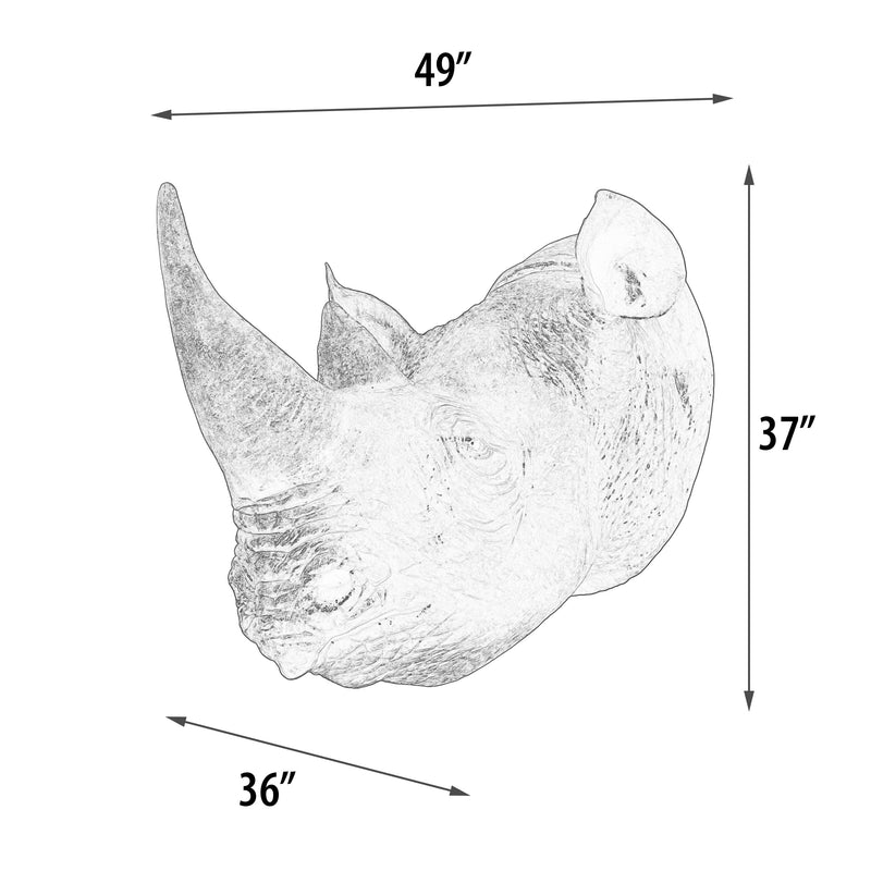 Rhinoceros Head Safari Wall Decor