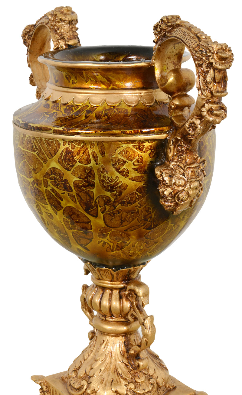 Golden Swirl Vase 18.5 Inches Tall
