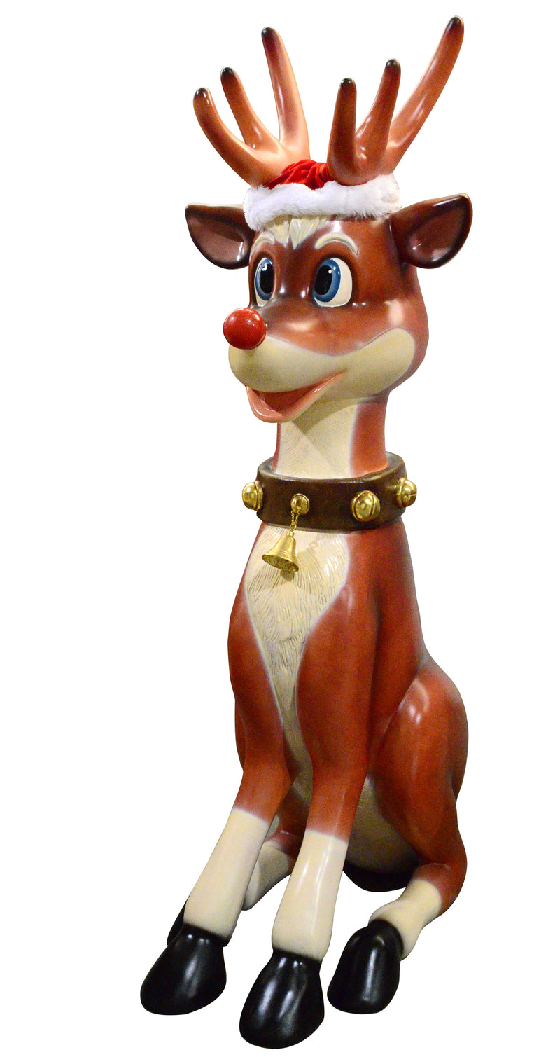 Funny Reindeer 7ft Statue Large Christmas Decoration