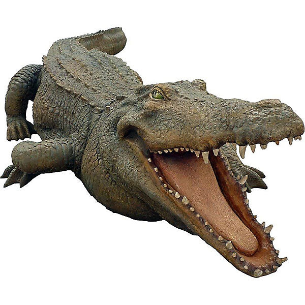 21.5"H Crocodile Resin Fiberglass Statue Novelty Collectable Decor