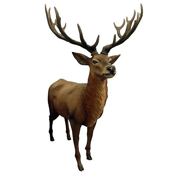 Red Stag Deer LifeSize Statue Majestic Animal Sculpture