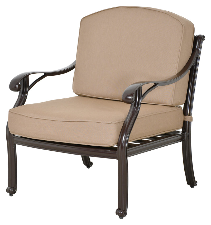 Savannah Club Chair, Outdoor Deep Seating, Cast Aluminum, Bridgeton Moore, Sumbrella, Patio, Furniture