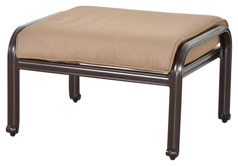 Savannah Ottoman 27 Inch, Outdoor, Cast Aluminum, Bridgeton Moore, Sumbrella, Patio, Furniture