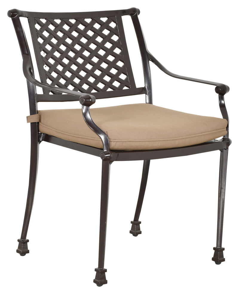 Savannah Dining Chair Outdoor, Stacking, Cast Aluminum, Bridgeton Moore, Sumbrella, Patio, Furniture