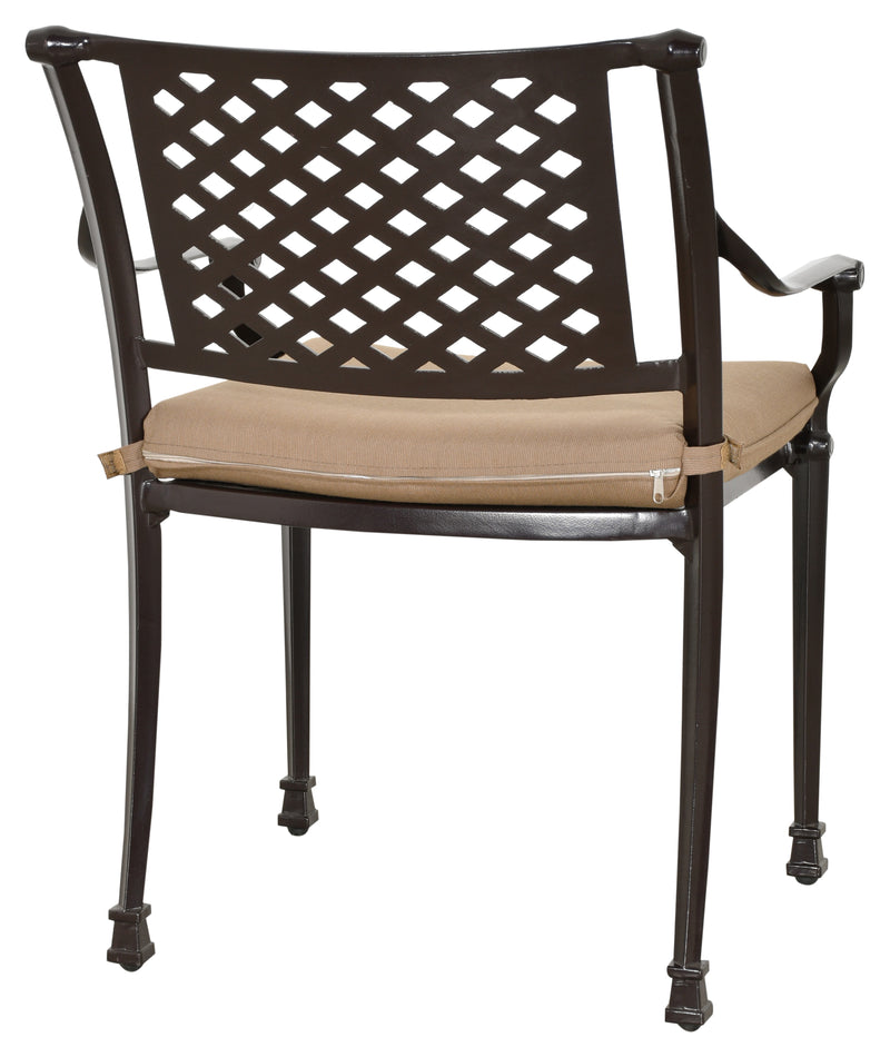 Savannah Dining Chair Outdoor, Stacking, Cast Aluminum, Bridgeton Moore, Sumbrella, Patio, Furniture