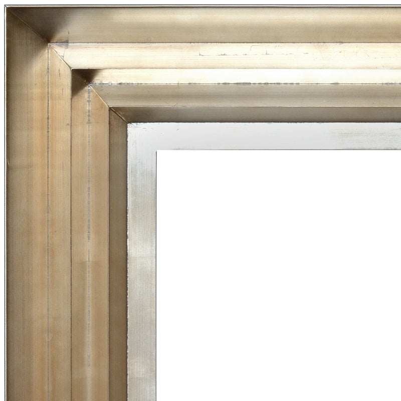 Modern Wave Frame 24X36 Silver