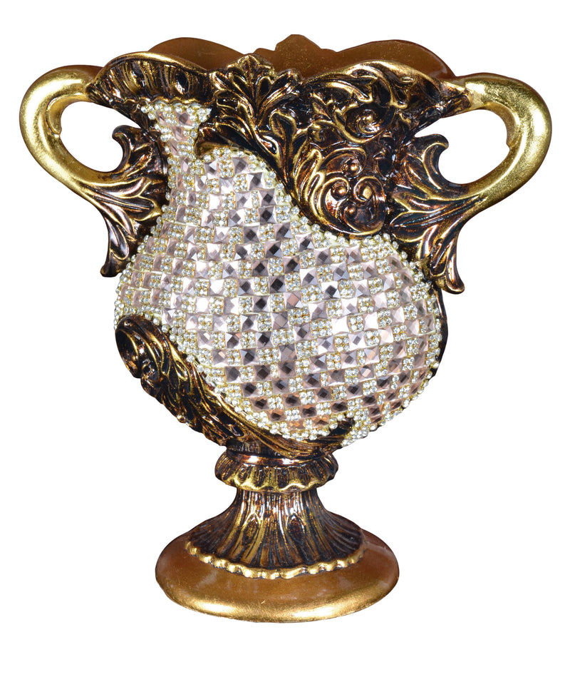 Old World Rose Crystal Vase