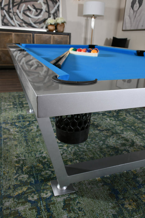 AFD Home 8 Ft Modern Stainless Steel Pool Table Indoor/ Outdoor