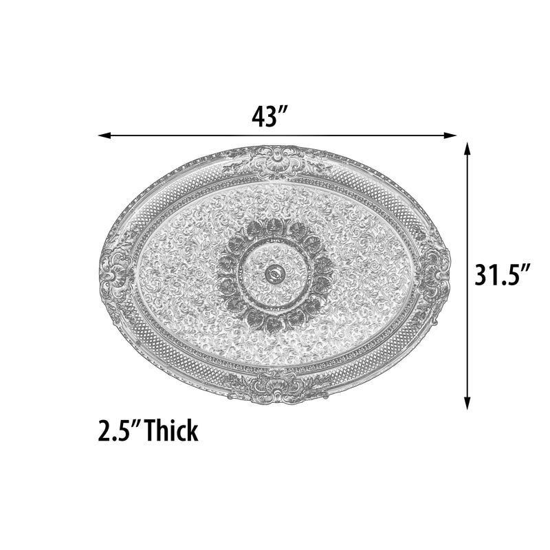 43.20DIA Gold Ceiling Fan Lighting Medallion DIY Decorative Lighting Solution