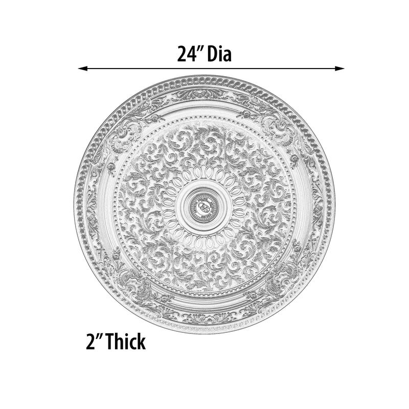 24" Petite Gold Leaf Chandelier Ceiling Medallion DIY Lighting Wall decor