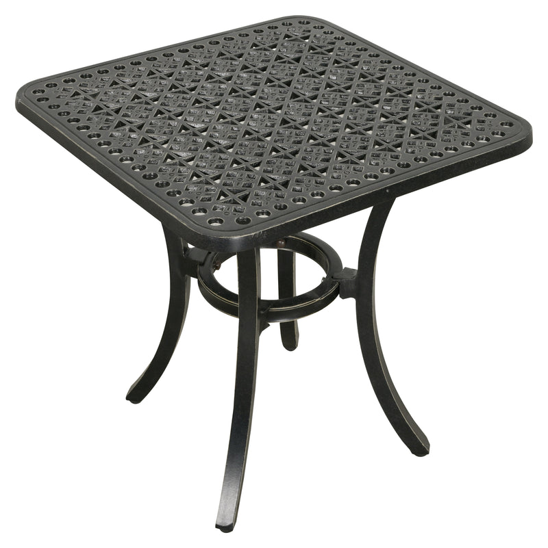 Wyndemere Side Occasional Table Outdoor Aluminum, Black, Bridgeton Moore Patio
