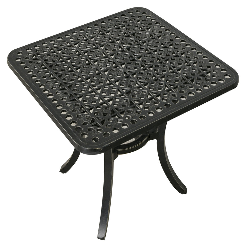 Wyndemere Side Occasional Table Outdoor Aluminum, Black, Bridgeton Moore Patio