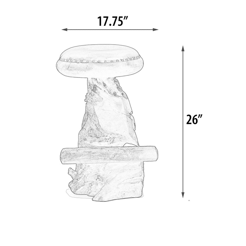 Old Growth Teak Root Counter Stool