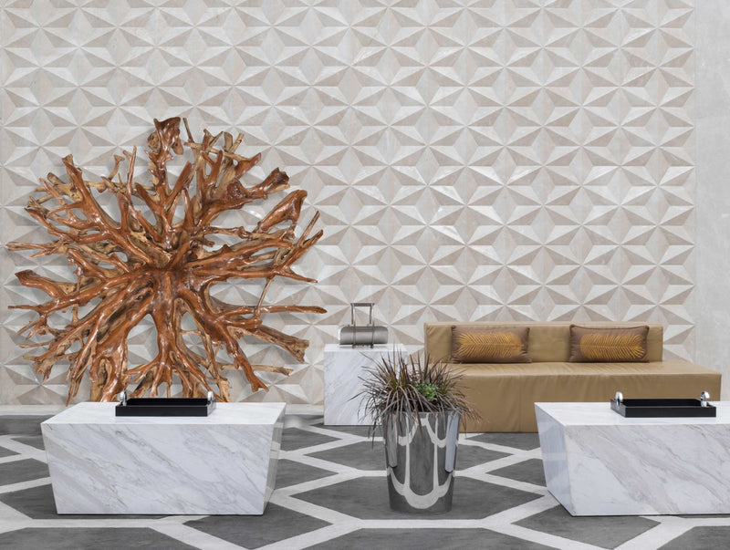 Teak Root Architectural Piece With Wood Teak Statue Handcrafted