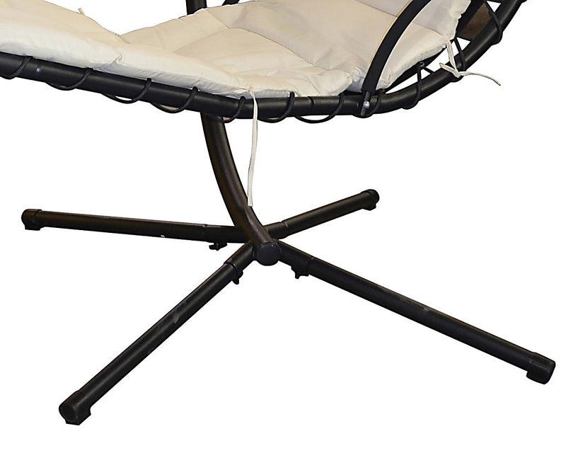 Sky Lounger Beige Sumbrella, Hanging Swing Chair Outdoor Bridgeton Moore Patio Furniture