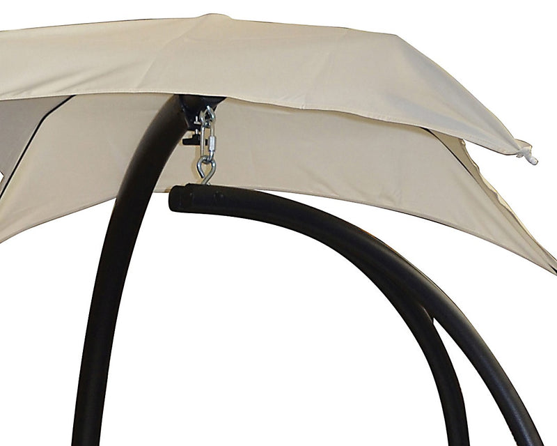 Sky Lounger Beige Sumbrella, Hanging Swing Chair Outdoor Bridgeton Moore Patio Furniture