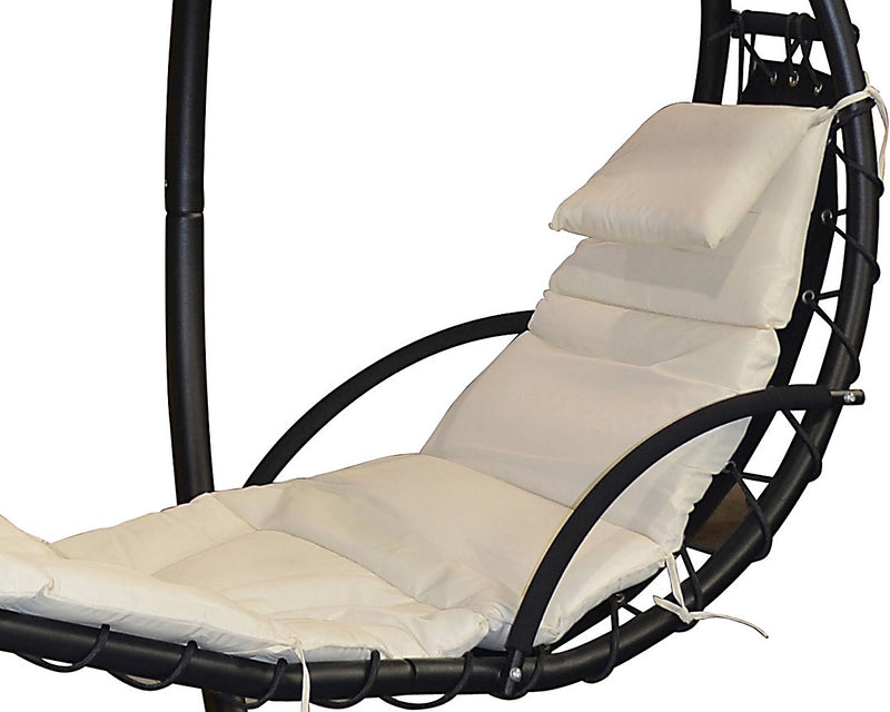 Sky Lounger Beige Sumbrella, Hanging Swing Chair Outdoor Bridgeton Moore Patio Furniture